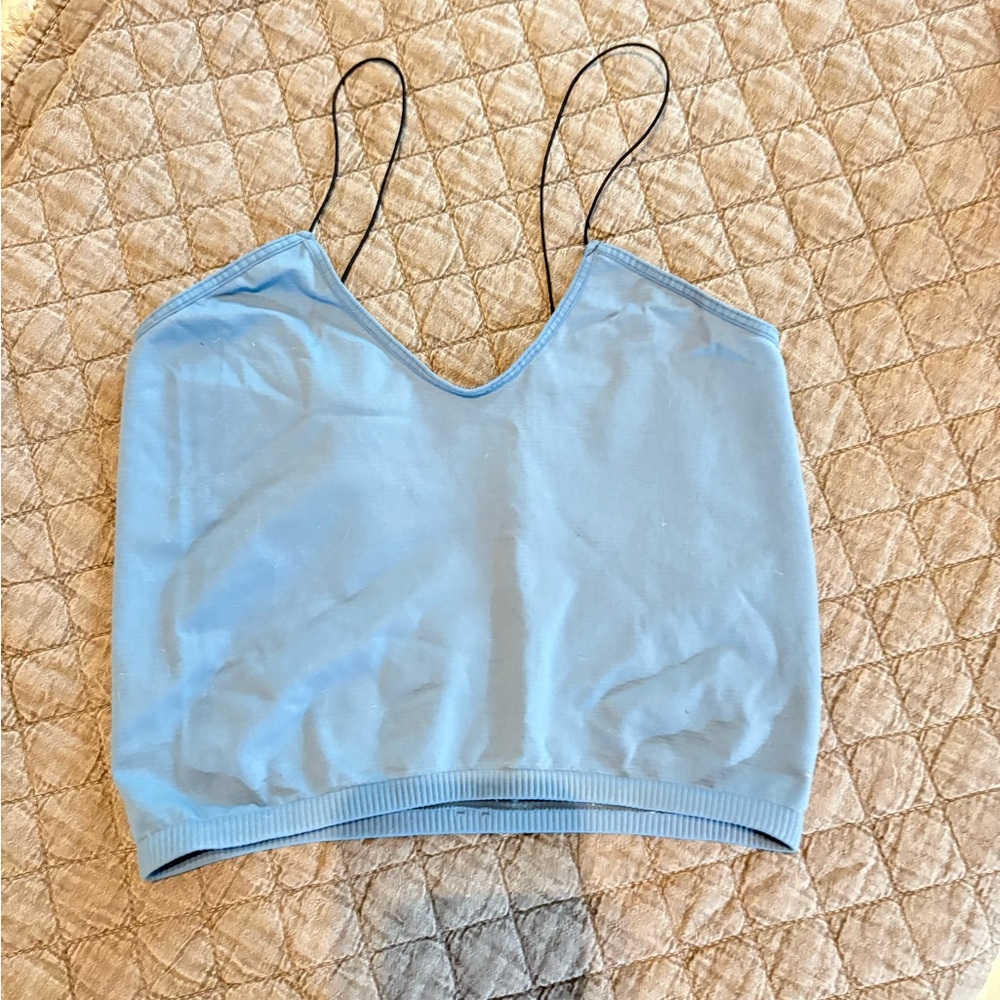 Free People Intimately | Skinny Strap Seamless Brami | M/L Blue